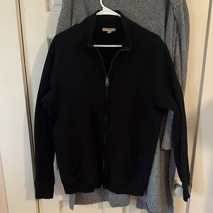 Burberry Men's Black Zip-Up Sweatshirt